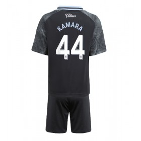 Dětské fotbalový komplet Aston Villa Boubacar Kamara #44 Venkovní košile 2025-26 Krátkým Rukávem